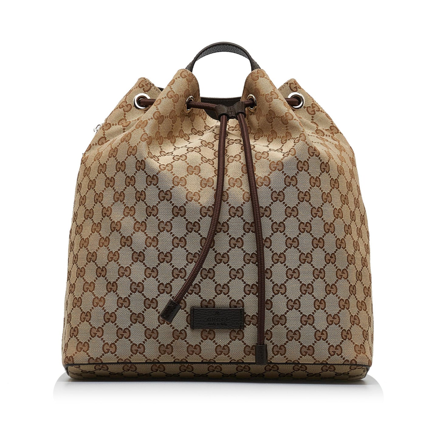 Gucci GG Canvas Drawstring Backpack (TBk0T0)