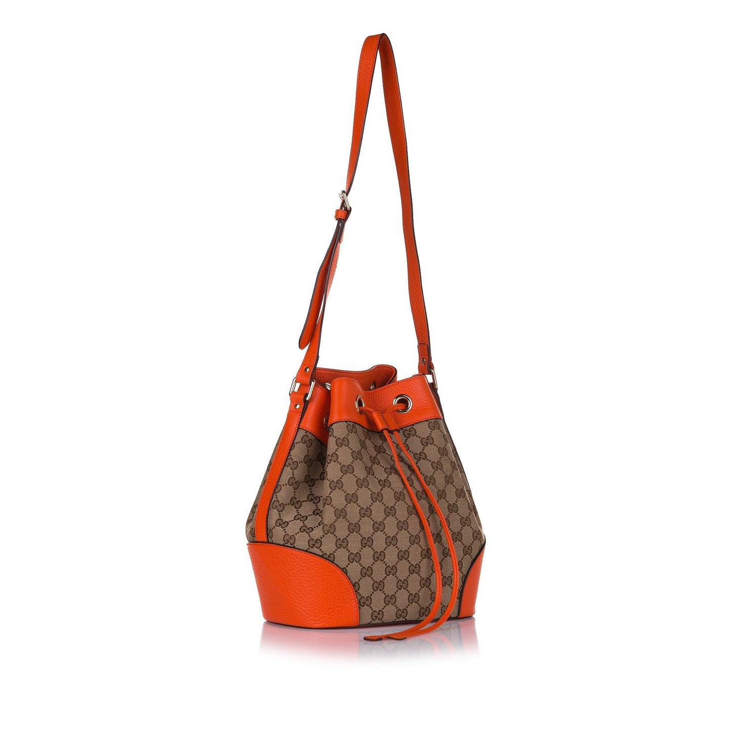Gucci GG Canvas Drawstring Bucket Bag (34536)