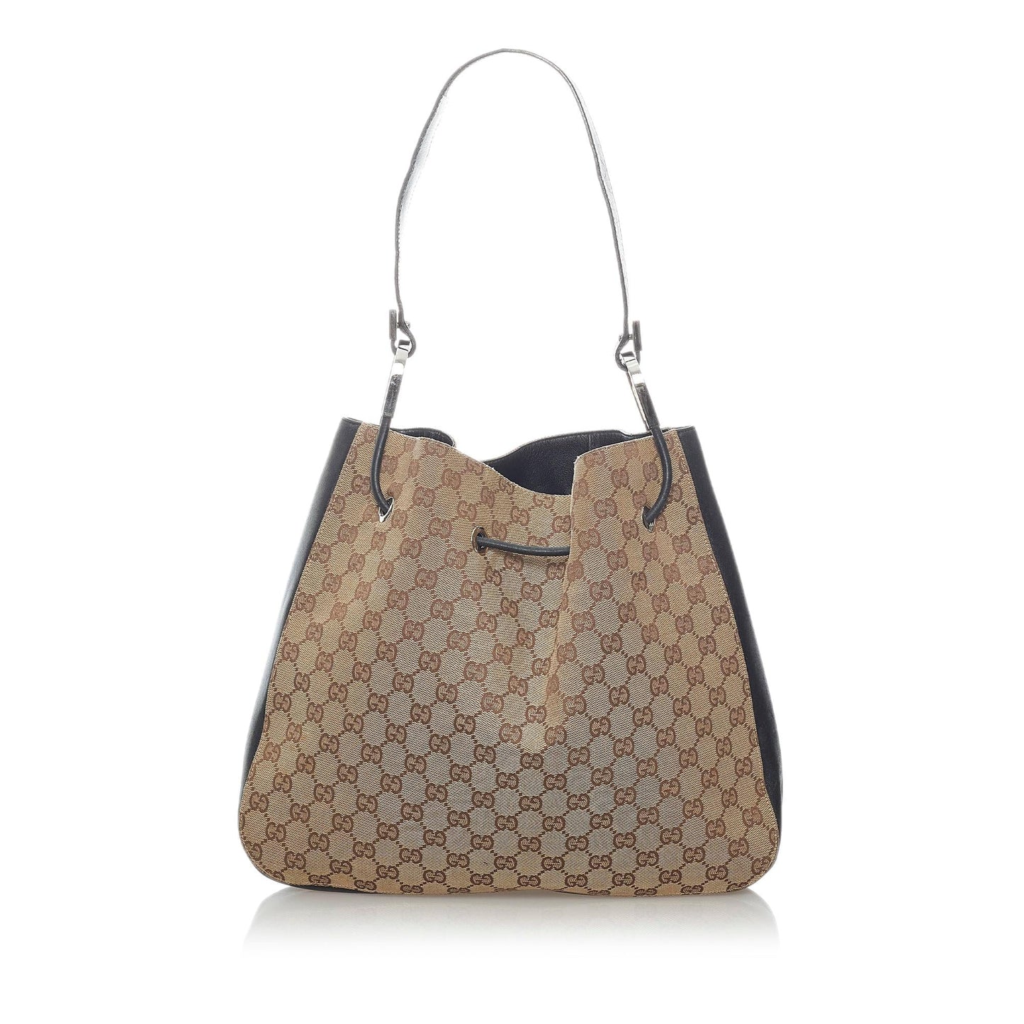 Gucci GG Canvas Drawstring Shoulder Bag (32073)