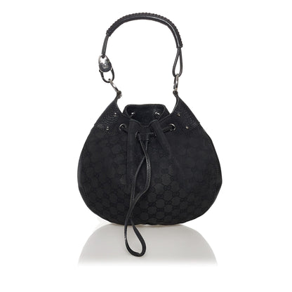 Gucci GG Canvas Drawstring Shoulder Bag (32220)