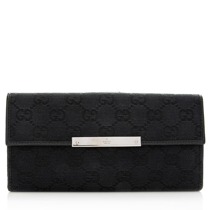 Gucci GG Canvas Flap Continental Wallet - FINAL SALE (SHF-19909)