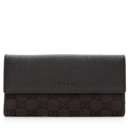 Gucci GG Canvas Flap Continental Wallet (SHF-20696)