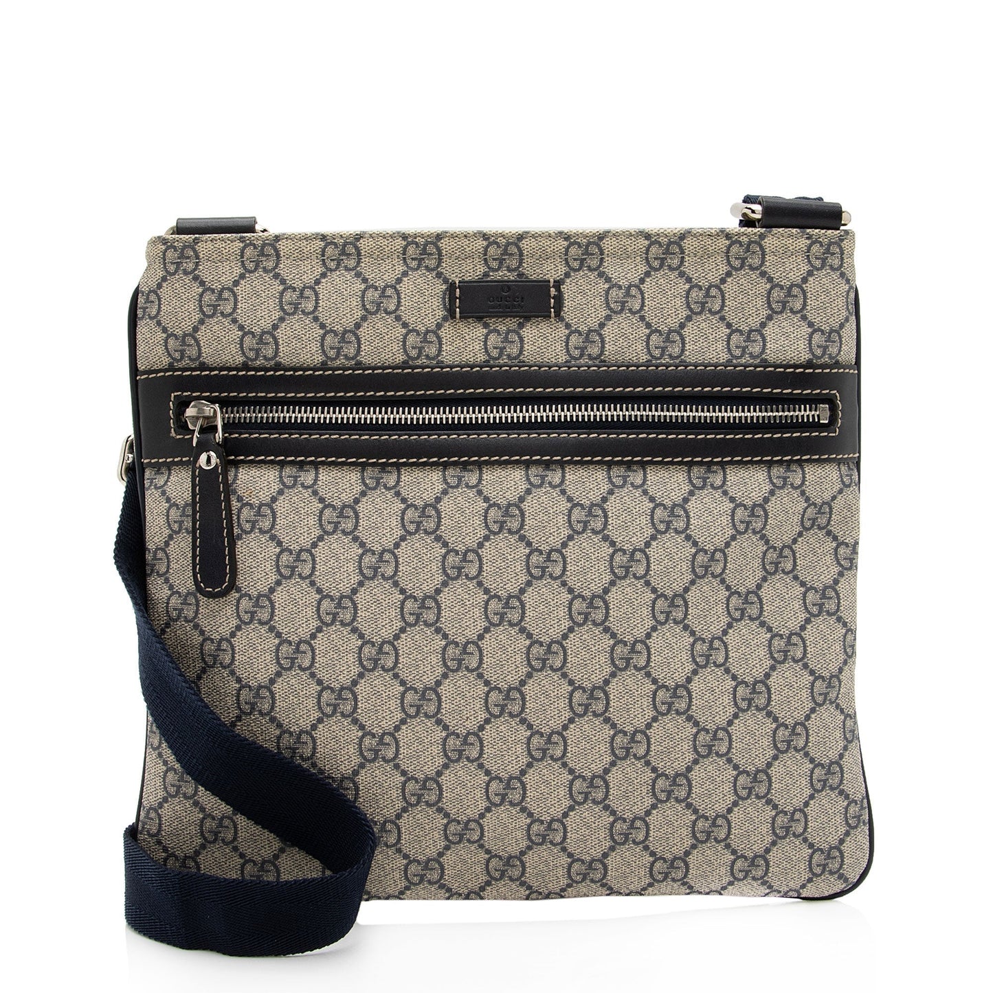 Gucci GG Canvas Flat Messenger Bag (SHF-KV7N6r)