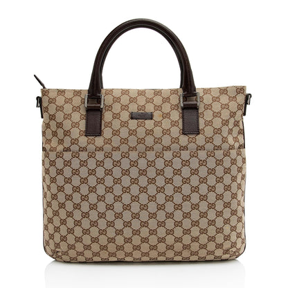Gucci GG Canvas Front Pocket Convertible Large Tote (SHF-DbPq0d)