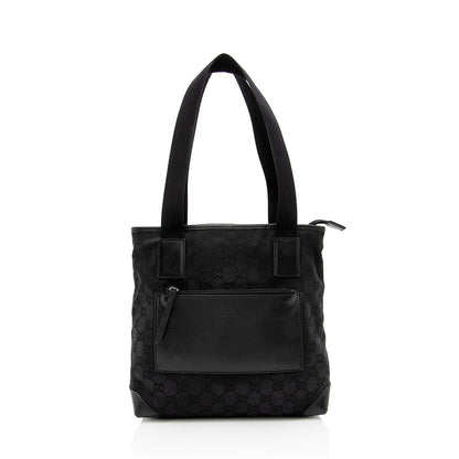 Gucci GG Canvas Front Pocket Small Tote (SHF-15969)