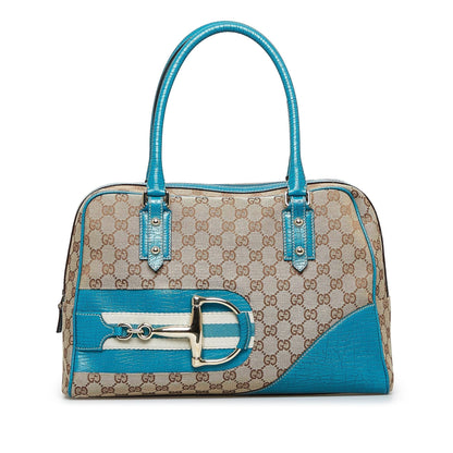 Gucci GG Canvas Hasler Handbag (0vFtKP)