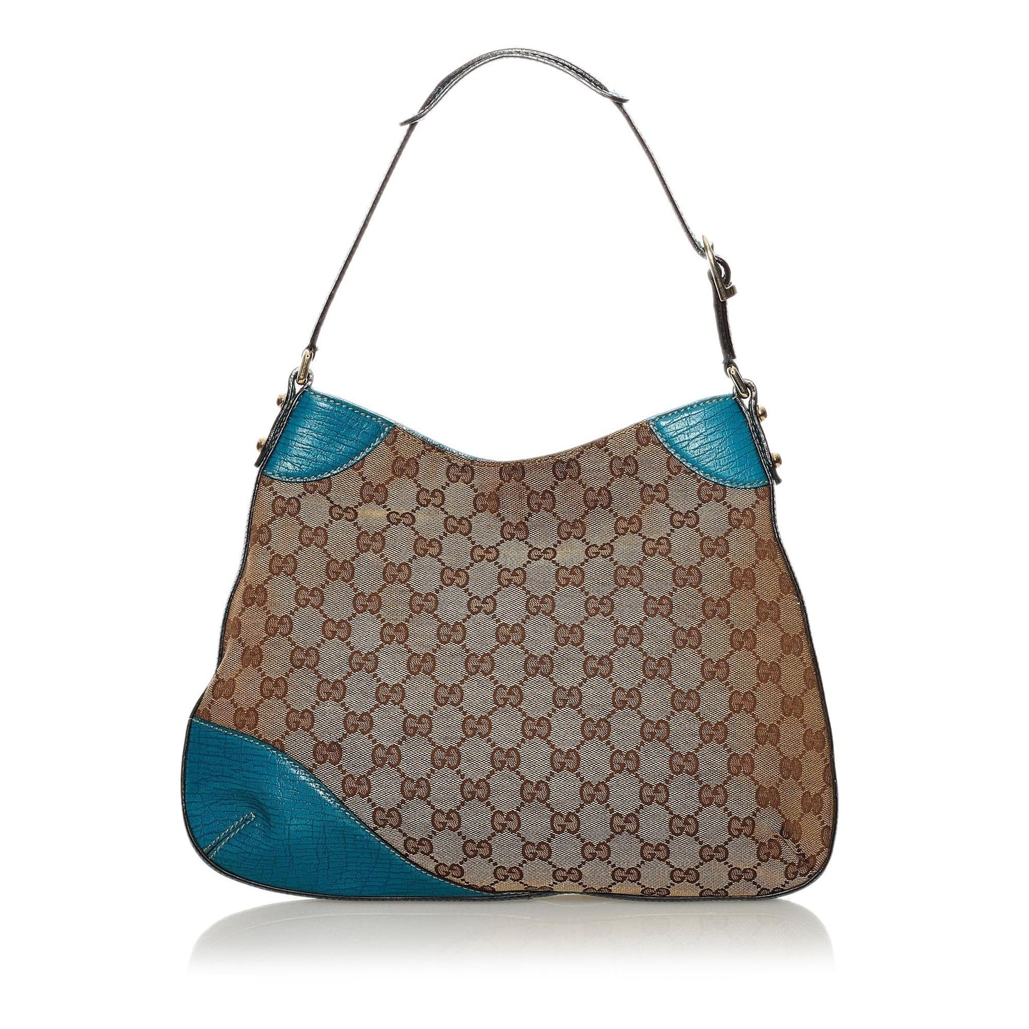 Gucci GG Canvas Hasler Horsebit Shoulder Bag (34318)