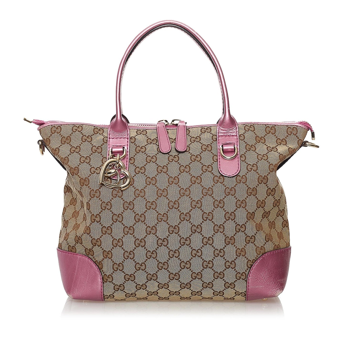 Gucci GG Canvas Heart Bit Satchel (SHG-32482)