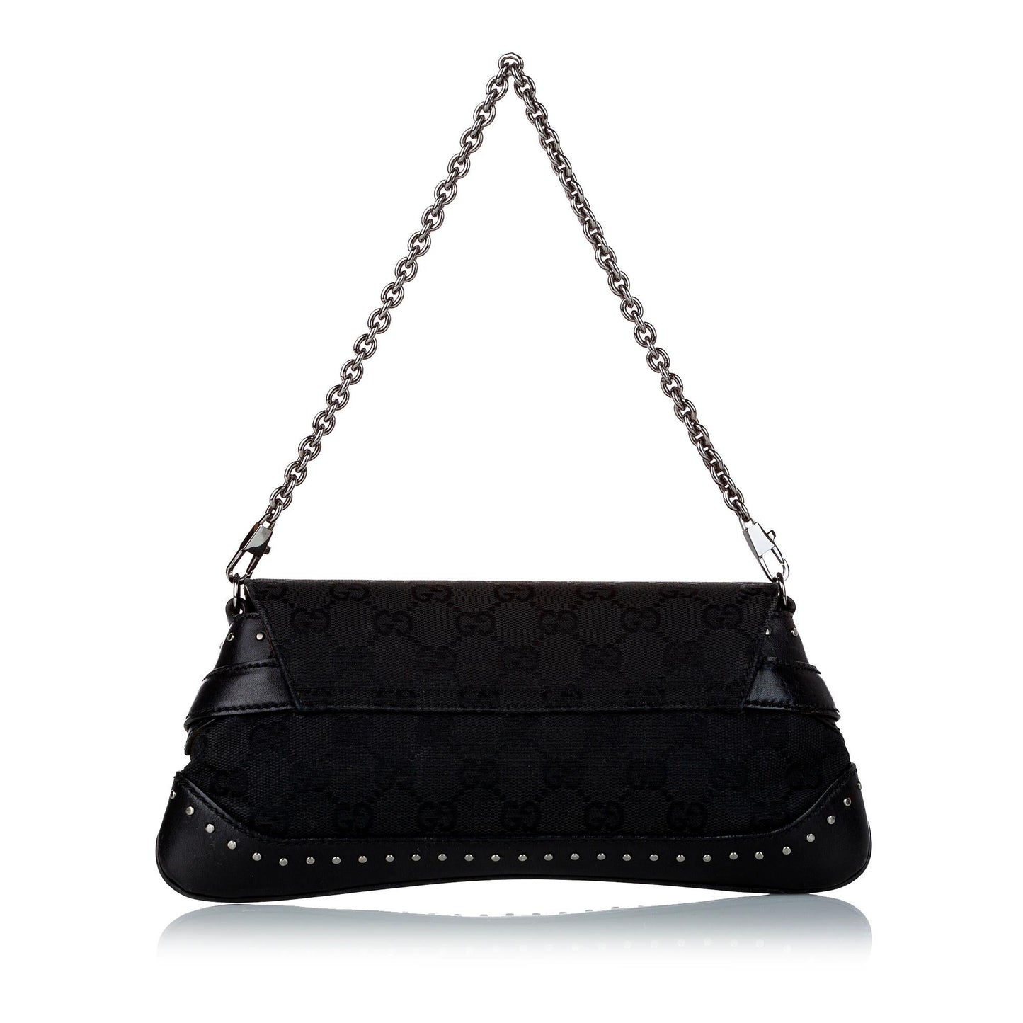 Gucci GG Canvas Horsebit Chain Baguette (uZLe9a)