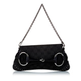 Gucci GG Canvas Horsebit Chain Baguette (uZLe9a)