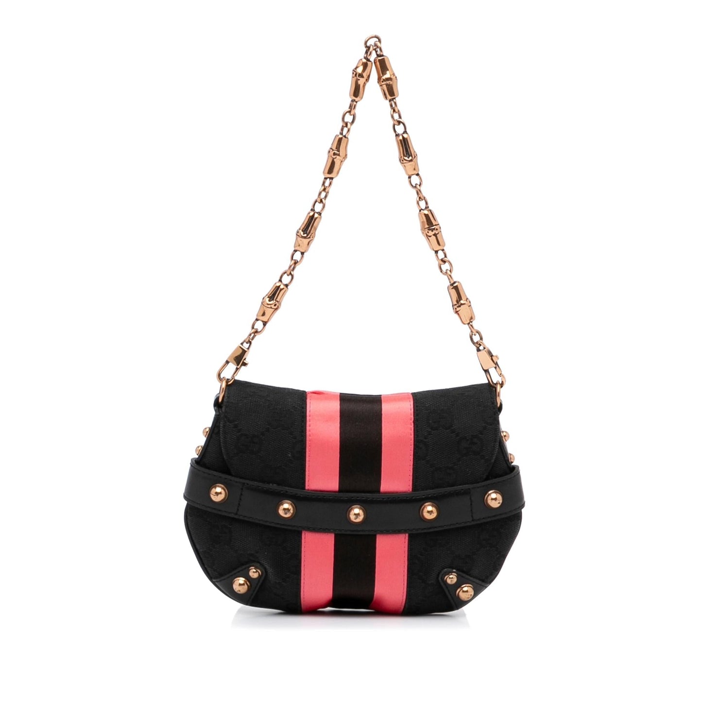 Gucci GG Canvas Horsebit Chain Baguette (FcwgFl)