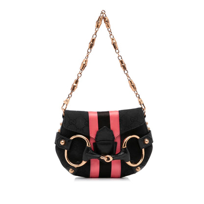 Gucci GG Canvas Horsebit Chain Baguette (FcwgFl)