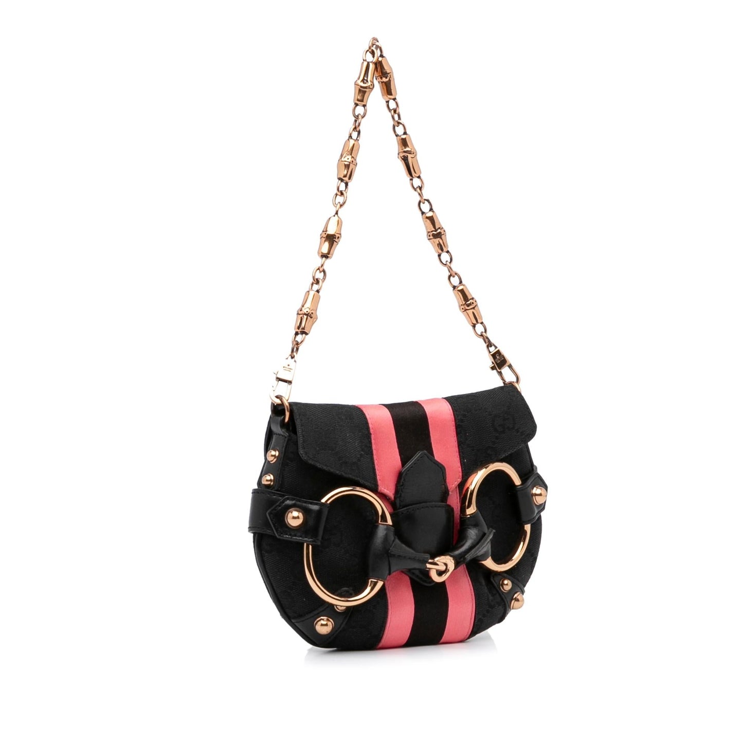 Gucci GG Canvas Horsebit Chain Baguette (FcwgFl)