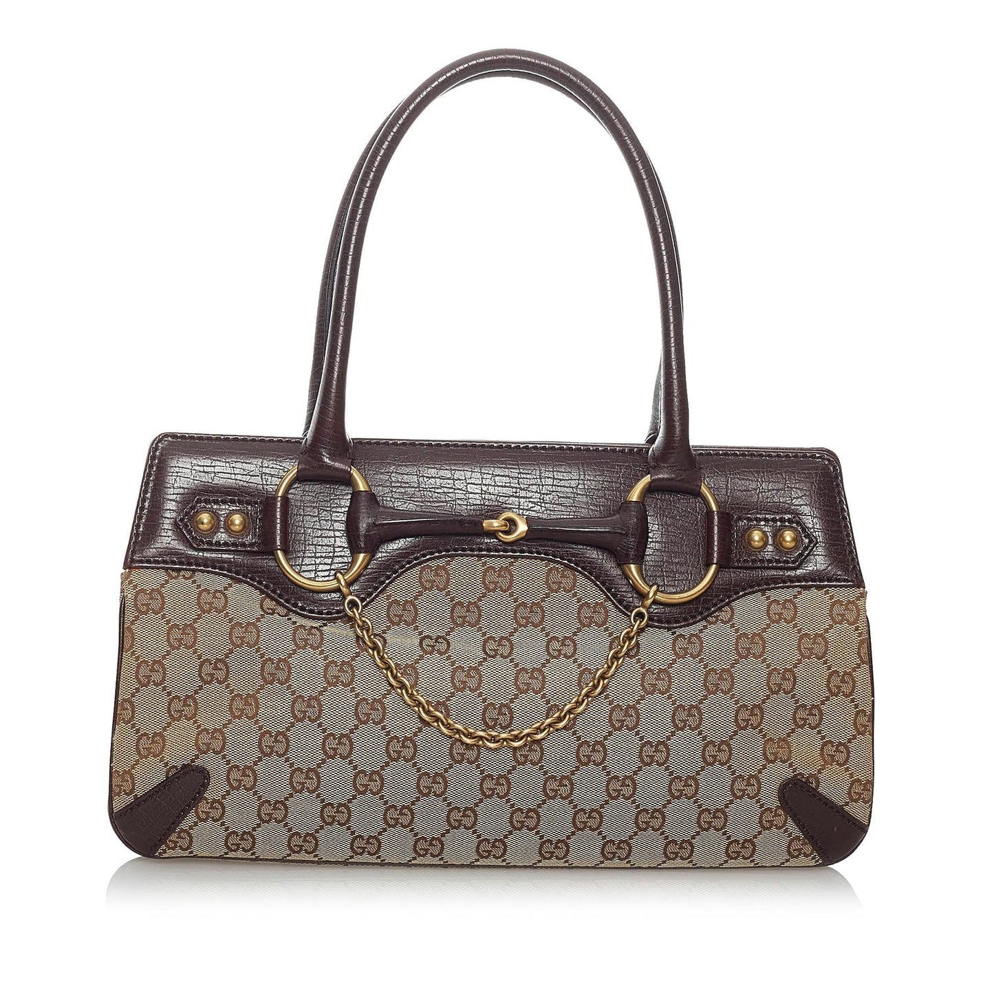 Gucci GG Canvas Horsebit Handbag (SHG-29601)