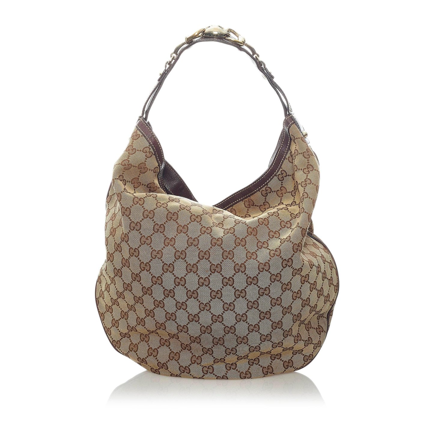 Gucci GG Canvas Horsebit Hobo Bag (33455)