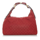 Gucci GG Canvas Horsebit Hobo Handbag (SHG-30289)