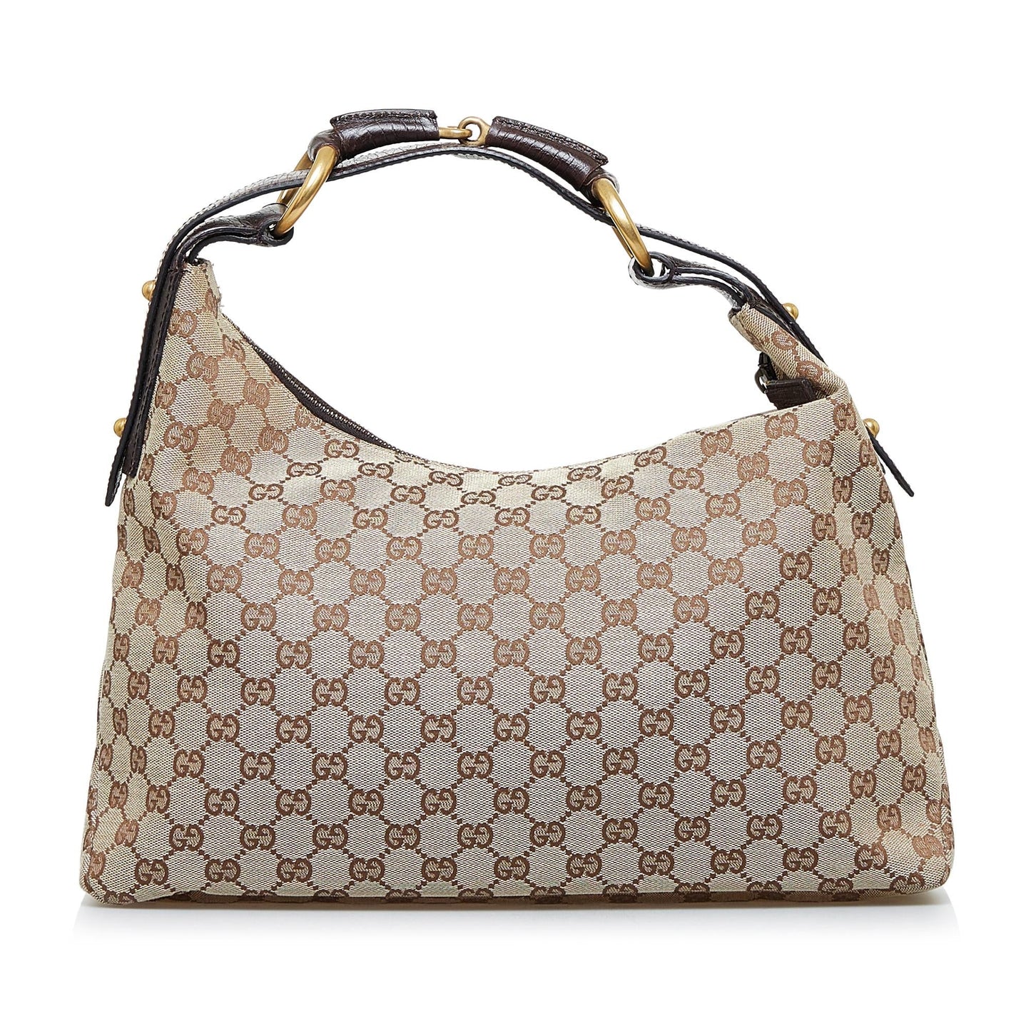 Gucci GG Canvas Horsebit Hobo (PLy3yh)