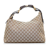 Gucci GG Canvas Horsebit Hobo (PLy3yh)