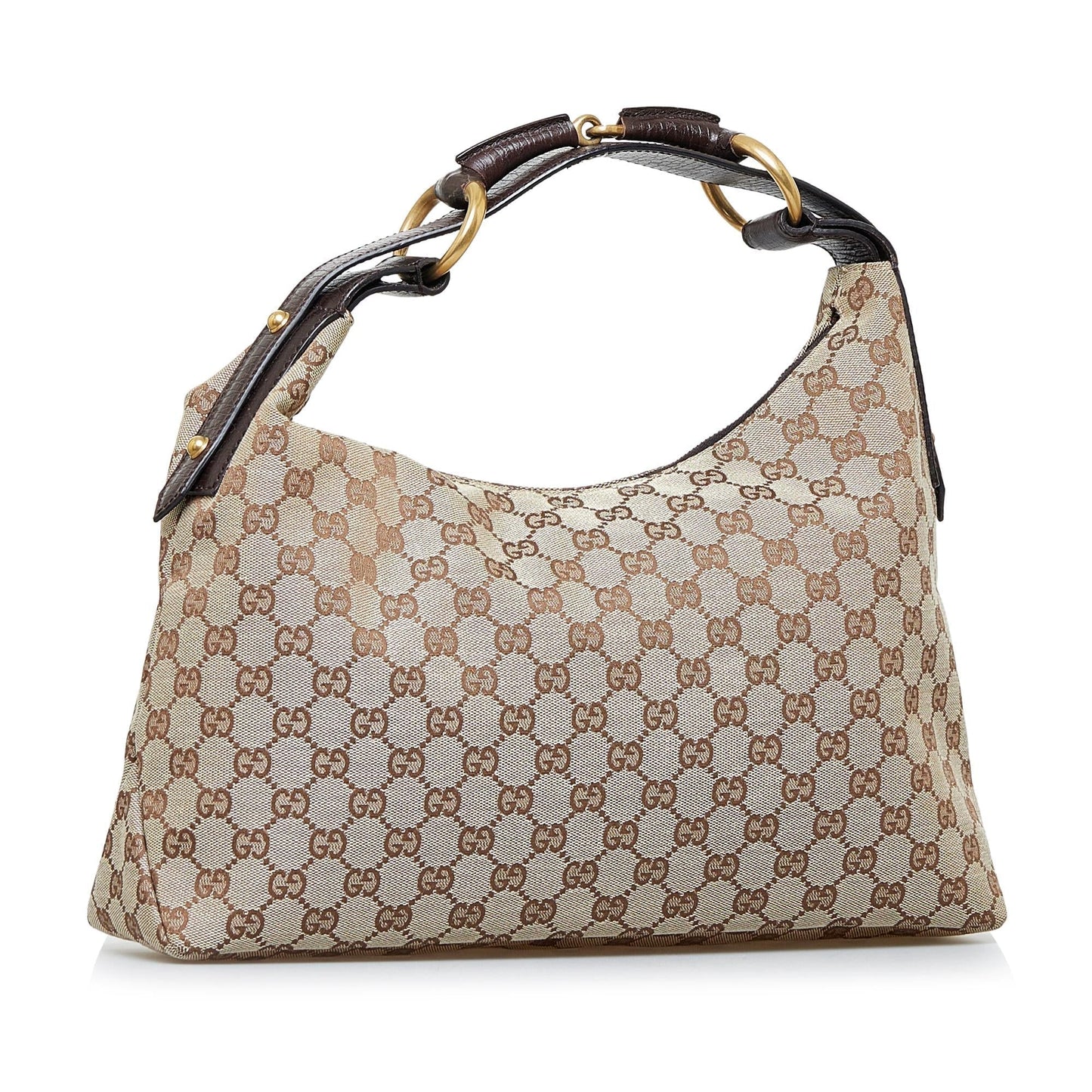 Gucci GG Canvas Horsebit Hobo (PLy3yh)