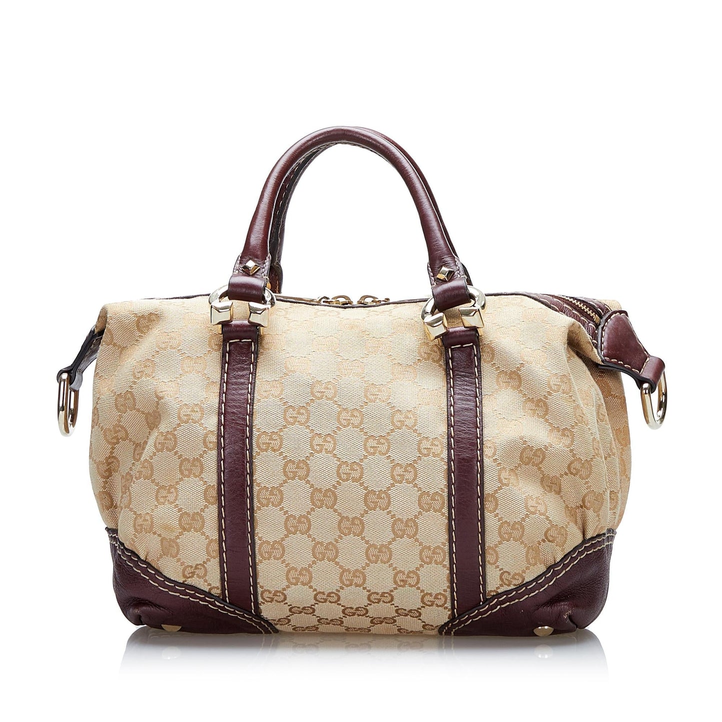 Gucci GG Canvas Horsebit Nail Satchel (36819)