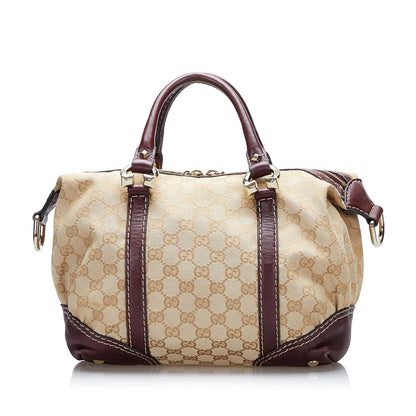 Gucci GG Canvas Horsebit Nail Satchel (36819)