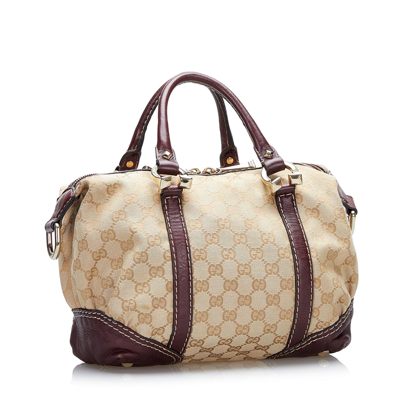 Gucci GG Canvas Horsebit Nail Satchel (36819)