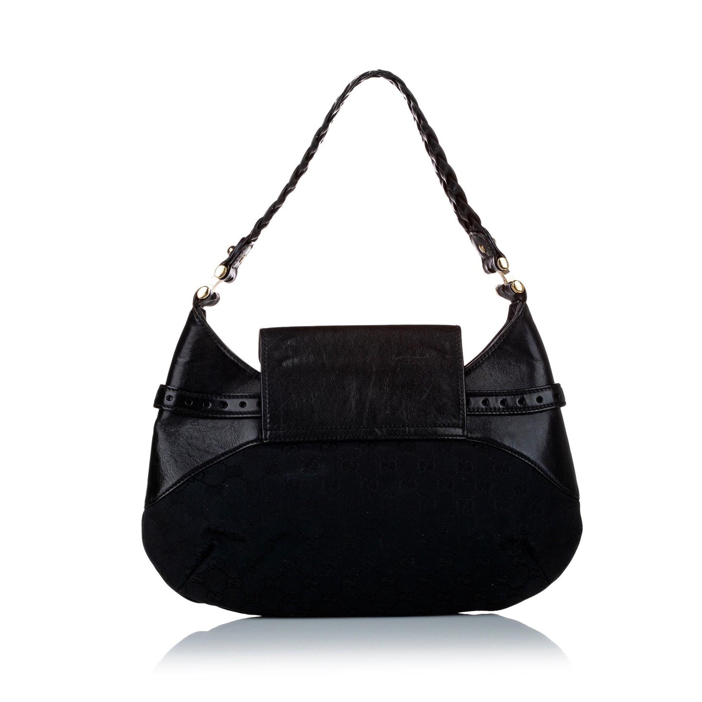 Gucci GG Canvas Horsebit Shoulder Bag (SHG-30316)