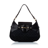 Gucci GG Canvas Horsebit Shoulder Bag (SHG-30316)