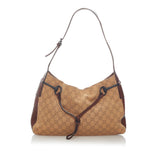 Gucci GG Canvas Horsebit Shoulder Bag (33270)