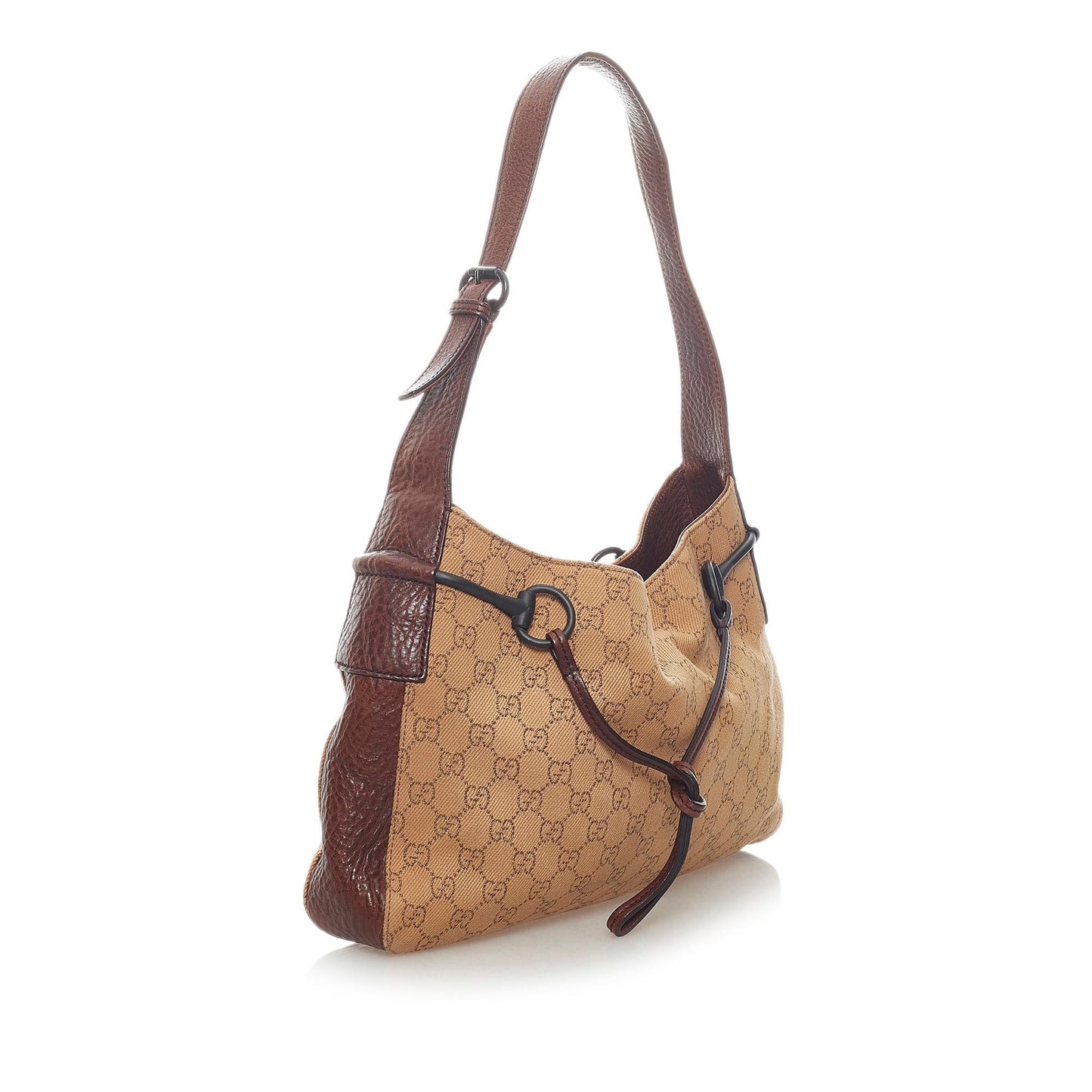 Gucci GG Canvas Horsebit Shoulder Bag (33270)