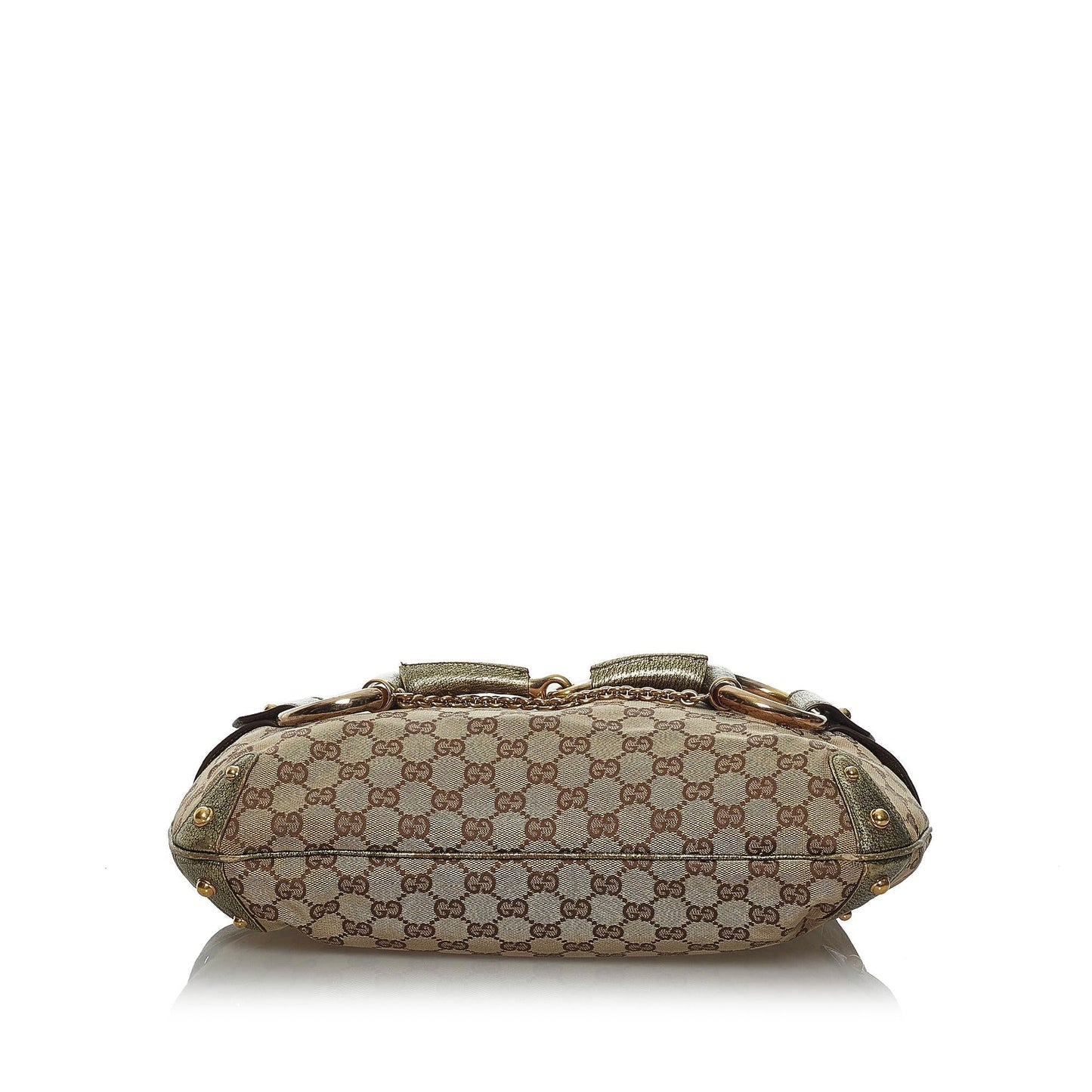Gucci GG Canvas Horsebit Shoulder Bag (33631)