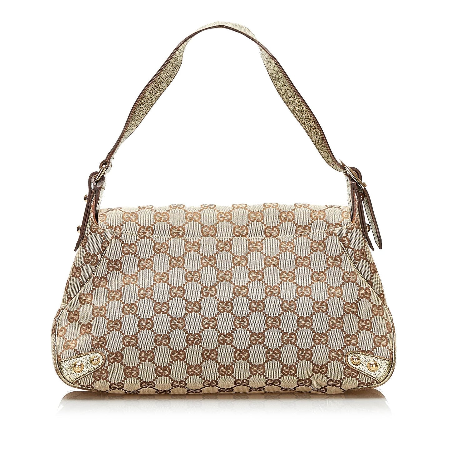 Gucci GG Canvas Horsebit Shoulder Bag (35618)