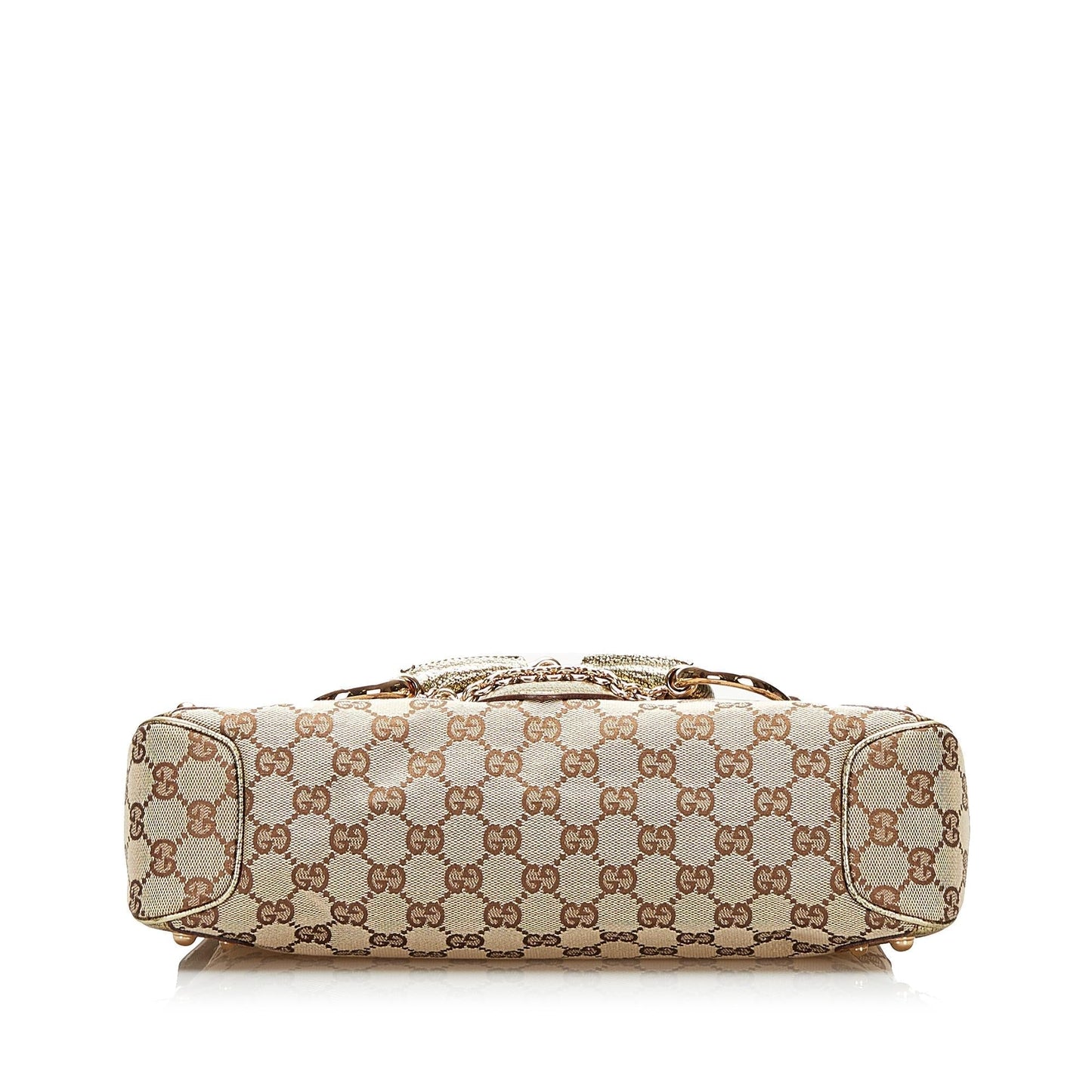 Gucci GG Canvas Horsebit Shoulder Bag (35618)