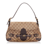 Gucci GG Canvas Horsebit Shoulder Bag (cAREcT)