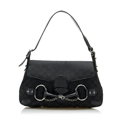 Gucci GG Canvas Horsebit Shoulder Bag (Tiyfj5)