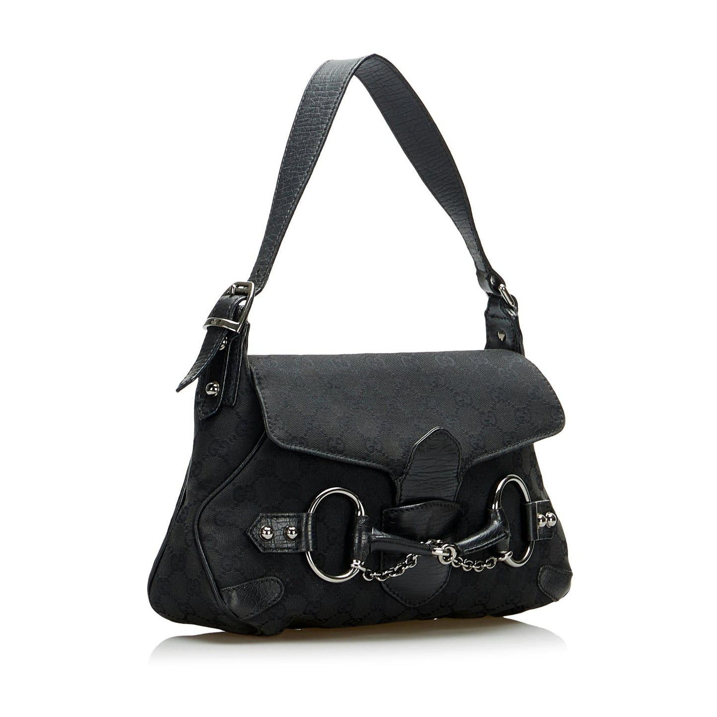 Gucci GG Canvas Horsebit Shoulder Bag (Tiyfj5)