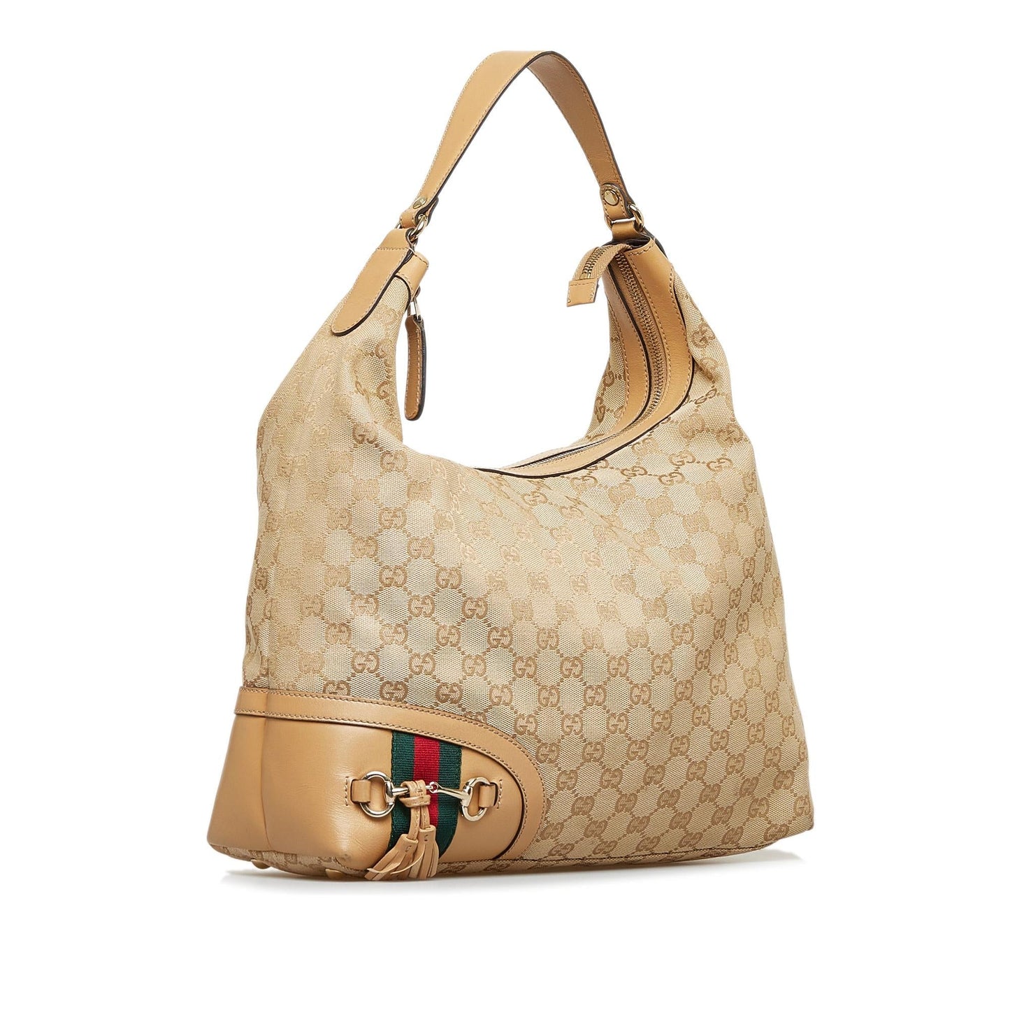 Gucci GG Canvas Horsebit Shoulder Bag (5o8Rw5)