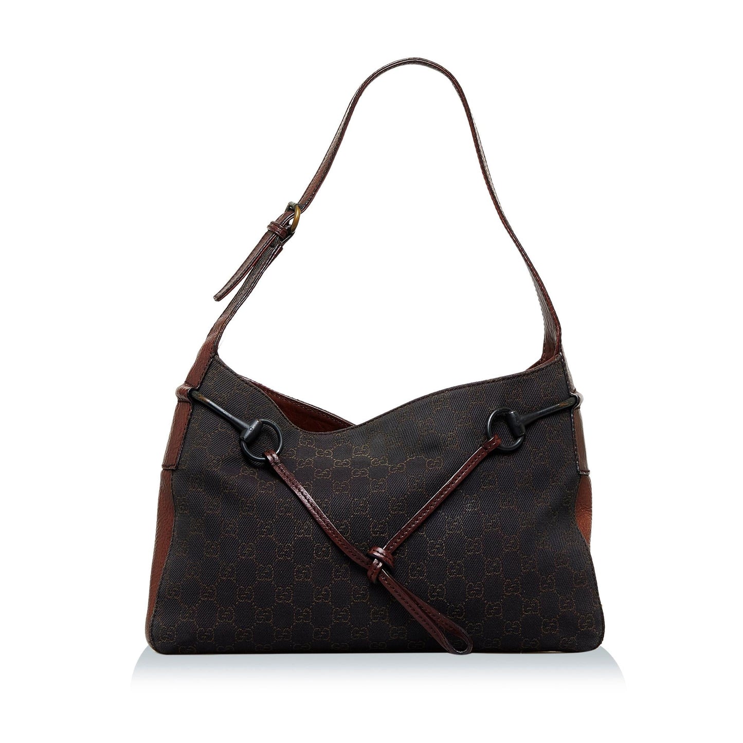 Gucci GG Canvas Horsebit Shoulder Bag (LWBer5)