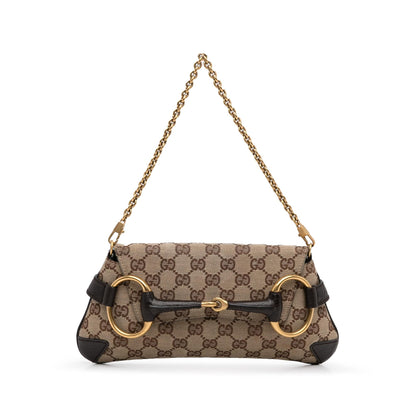 Gucci GG Canvas Horsebit Shoulder Bag (b3Qp4w)
