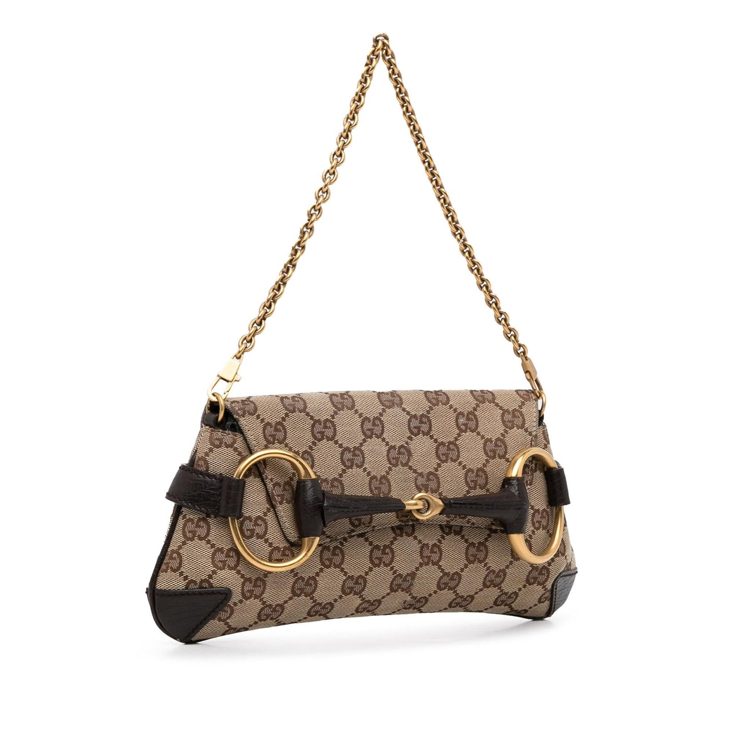 Gucci GG Canvas Horsebit Shoulder Bag (b3Qp4w)