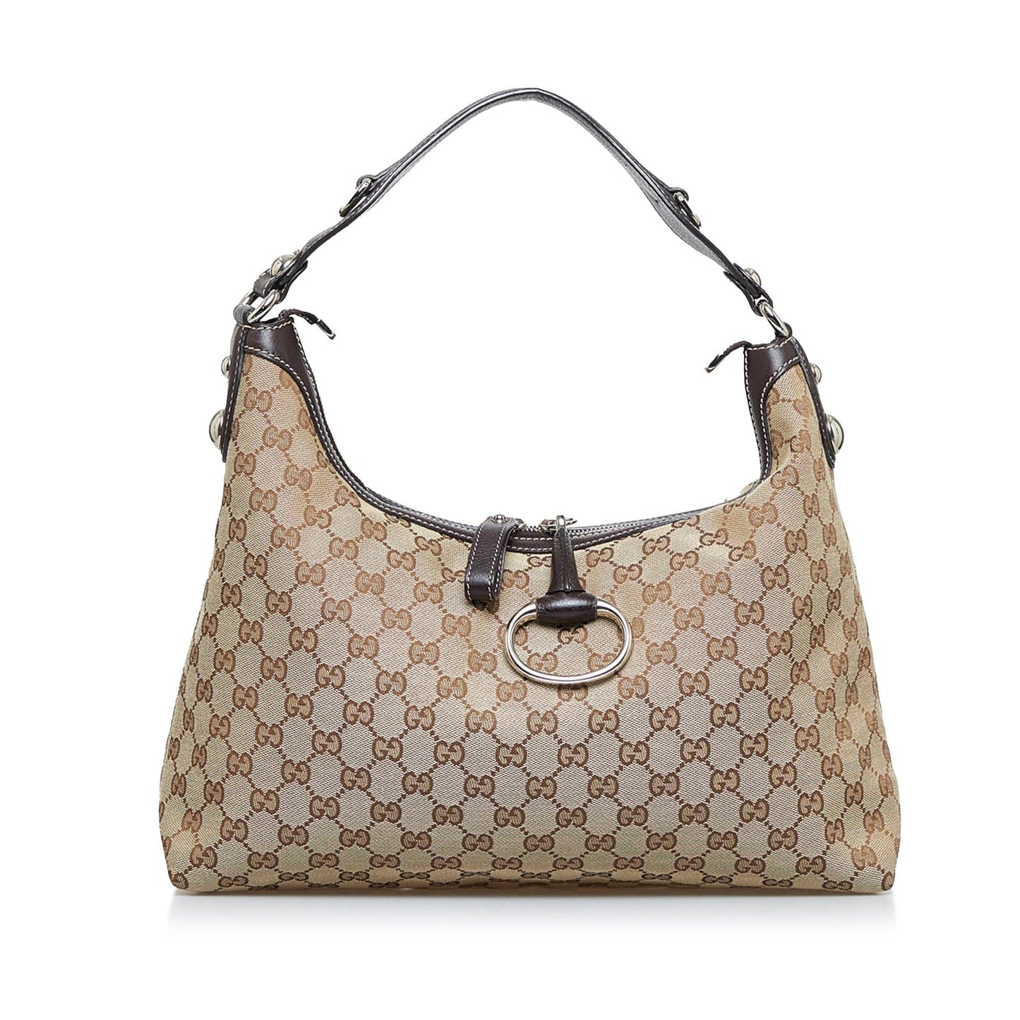 Gucci GG Canvas Icon Bit Satchel (u2vEb8)