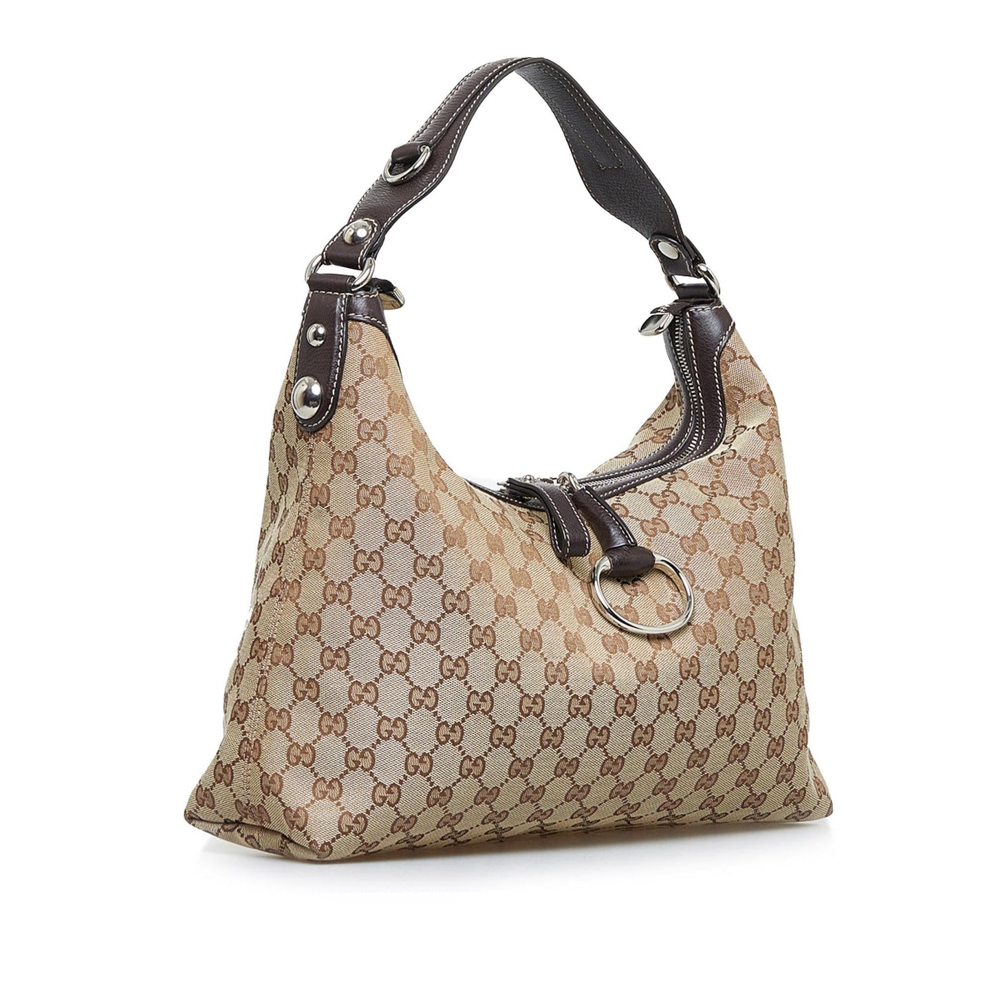 Gucci GG Canvas Icon Bit Satchel (u2vEb8)