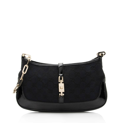 Gucci GG Canvas Jackie Chain Small Shoulder Bag (SHF-MrNplz)