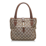Gucci GG Canvas Jackie Piston Lock Handbag (oonzW2)