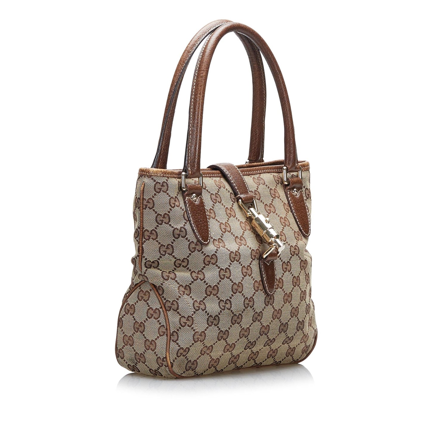 Gucci GG Canvas Jackie Piston Lock Handbag (oonzW2)