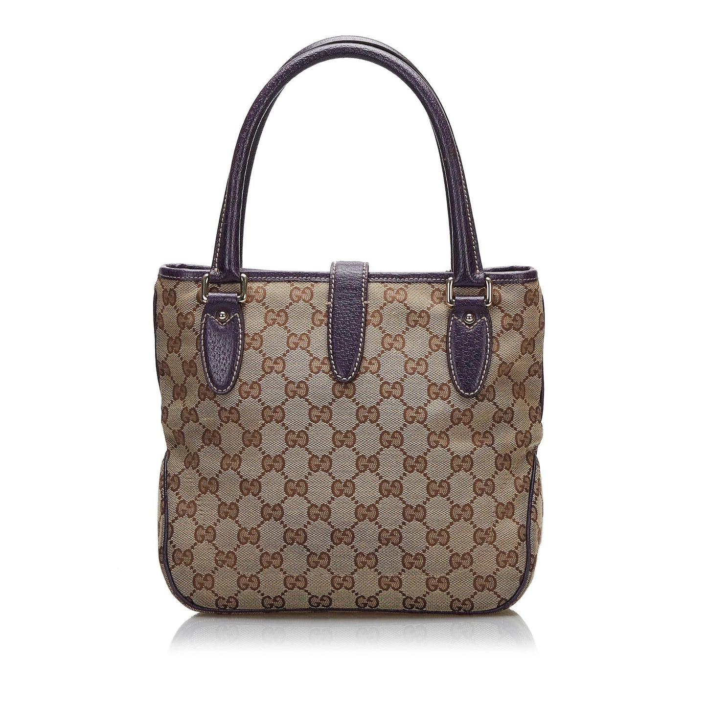 Gucci GG Canvas Jackie Piston Lock Handbag (F3Db8C)