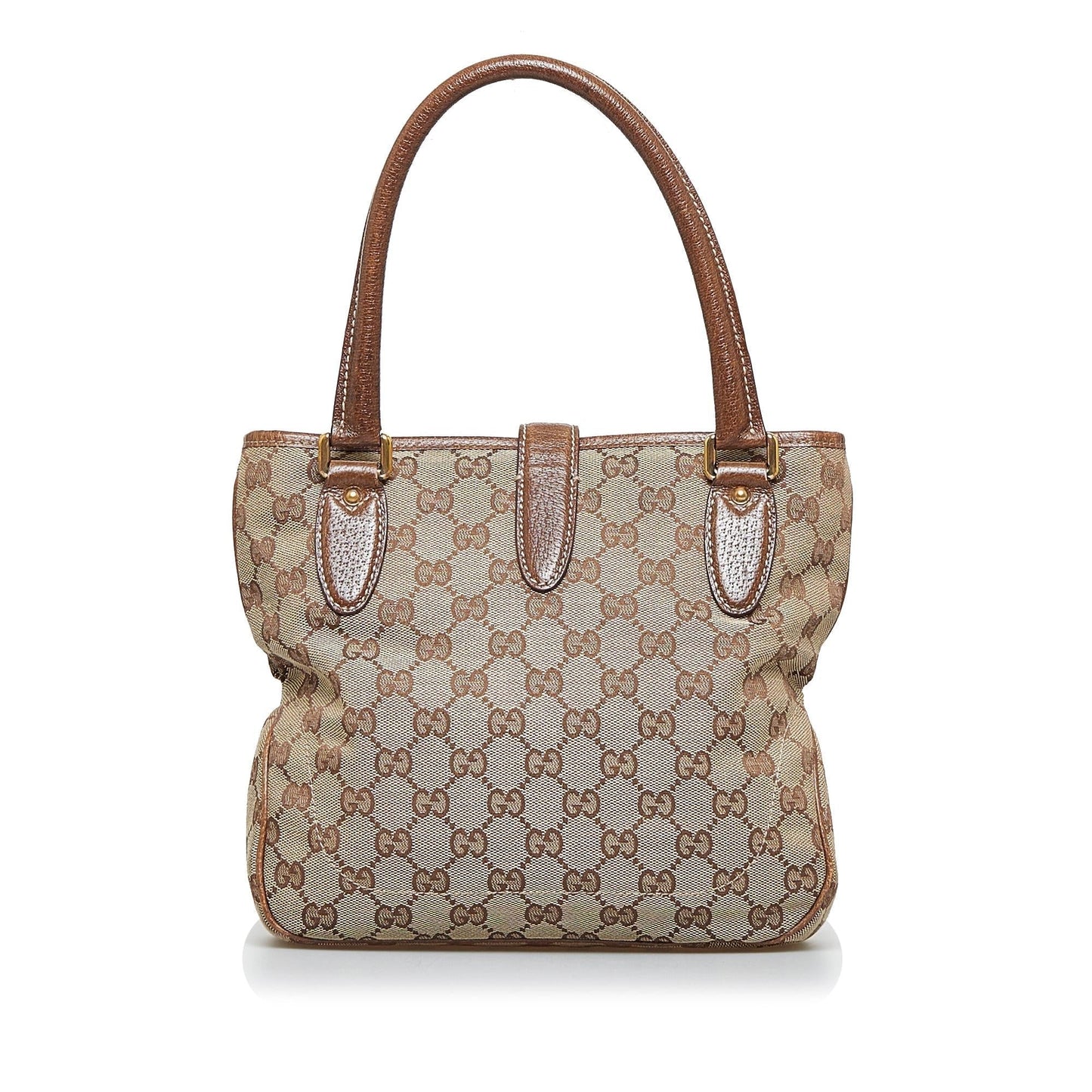 Gucci GG Canvas Jackie Piston Lock Handbag (R6bLVW)