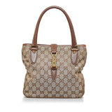 Gucci GG Canvas Jackie Piston Lock Handbag (R6bLVW)