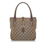 Gucci GG Canvas Jackie Piston Lock Tote Bag (33261)