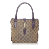 Gucci GG Canvas Jackie Piston Lock Tote (32865)